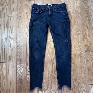 Zara Black Distressed Jeans